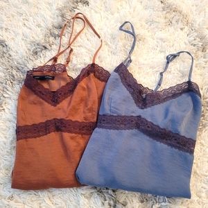 AE Satin Lace Tops Set of 2